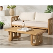 Safavieh Skipper Teak Wood Coffee Table in Natural