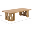 Safavieh Skipper Teak Wood Coffee Table in Natural