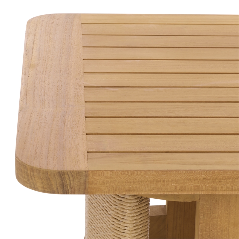 Safavieh Skipper Teak Wood Coffee Table in Natural