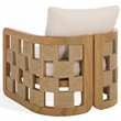 Safavieh Skipper Teak Wood Patio Chair  in Natural / Beige