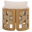 Safavieh Skipper Teak Wood Patio Chair  in Natural / Beige