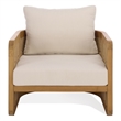 Safavieh Skipper Teak Wood Patio Chair  in Natural / Beige