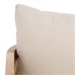 Safavieh Skipper Teak Wood Patio Sofa in Natural / Beige