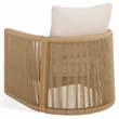 Safavieh Gale Teak Wood and Hyacinth Patio Chair in Natural / Beige