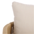 Safavieh Gale Teak Wood and Hyacinth Patio Chair in Natural / Beige