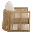 Safavieh Gale Teak Wood and Hyacinth Patio Chair in Natural / Beige