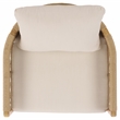 Safavieh Gale Teak Wood and Hyacinth Patio Chair in Natural / Beige