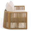 Safavieh Gale Teak Wood and Hyacinth Patio Sofa in Natural / Beige