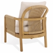 Safavieh Rogers Teak Wood and Hyacinth Patio Chair  in Natural / Beige