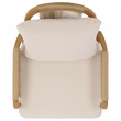 Safavieh Rogers Teak Wood and Hyacinth Patio Chair  in Natural / Beige