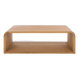 Safavieh Cove Wood Outdoor Coffee Table in Natural
