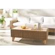 Safavieh Margarita Wicker Aluminum Coffee Table in Natural