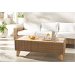 Safavieh Margarita Wicker Aluminum Coffee Table in Natural