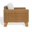 Safavieh Margarita Wicker Aluminum Patio Chair in Natural / White