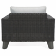Safavieh Margarita Wicker Aluminum Patio Chair in Dark Gray / White
