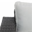 Safavieh Margarita Wicker Aluminum Patio Chair in Dark Gray / White