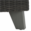 Safavieh Margarita Wicker Aluminum Patio Chair in Dark Gray / White