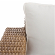 Safavieh Margarita Wicker Aluminum Patio Sofa in Natural / White