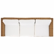 Safavieh Margarita Wicker Aluminum Patio Sofa in Natural / White