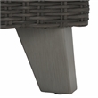 Safavieh Margarita Wicker Aluminum Patio Sofa in Dark Gray / White