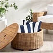 Safavieh Anguilla Wicker Aluminum Coffee Table in Natural