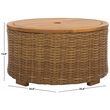 Safavieh Anguilla Wicker Aluminum Coffee Table in Natural