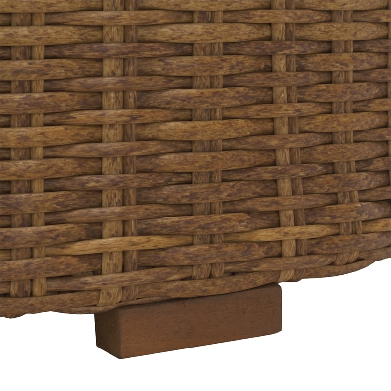 Safavieh Anguilla Wicker Aluminum Coffee Table in Natural