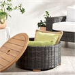 Safavieh Anguilla Wicker Aluminum Coffee Table in Dark Gray
