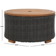 Safavieh Anguilla Wicker Aluminum Coffee Table in Dark Gray