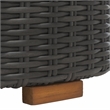 Safavieh Anguilla Wicker Aluminum Coffee Table in Dark Gray