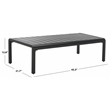 Safavieh Guam Aluminum Outdoor Coffee Table in Black