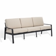 Safavieh Guam Aluminum Outdoor Sofa in Black / Beige