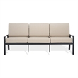 Safavieh Guam Aluminum Outdoor Sofa in Black / Beige
