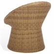 Safavieh Lynsee Wicker Stainless Steel  Patio Chair in Natural