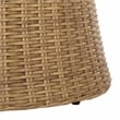 Safavieh Lynsee Wicker Stainless Steel  Patio Chair in Natural