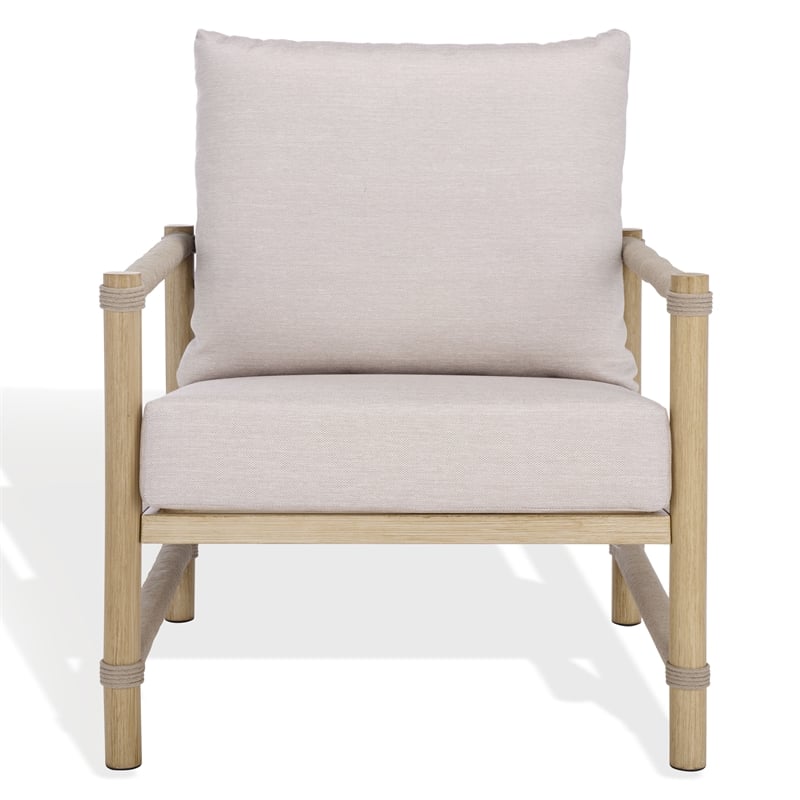 Safavieh Dorianna Aluminum Patio Chair in Sand / Beige