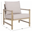 Safavieh Dorianna Aluminum Patio Chair in Sand / Beige