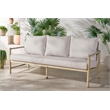 Safavieh Dorianna Aluminum Patio Sofa in Sand / Beige