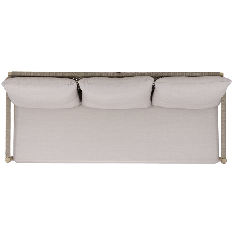 Safavieh Dorianna Aluminum Patio Sofa in Sand / Beige