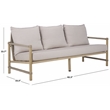 Safavieh Dorianna Aluminum Patio Sofa in Sand / Beige