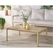 Safavieh Dorianna Aluminum Coffee Table in Sand
