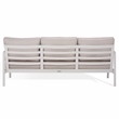Safavieh Chryssa Aluminum and Wood Patio Sofa in White / Beige