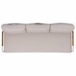 Safavieh Chryssa Aluminum and Wood Patio Sofa in White / Beige