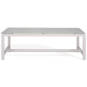 Safavieh Chryssa Aluminum and Wood Coffee Table in White