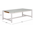Safavieh Chryssa Aluminum and Wood Coffee Table in White