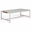 Safavieh Chryssa Aluminum and Wood Coffee Table in White