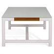 Safavieh Chryssa Aluminum and Wood Coffee Table in White