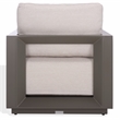 Safavieh Donaldo Aluminum Outdoor Chair in Dark Gray / Beige