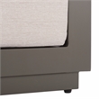 Safavieh Donaldo Aluminum Outdoor Chair in Dark Gray / Beige