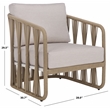 Safavieh Franklyn Rope and Aluminum Patio Chair in Tan / Beige